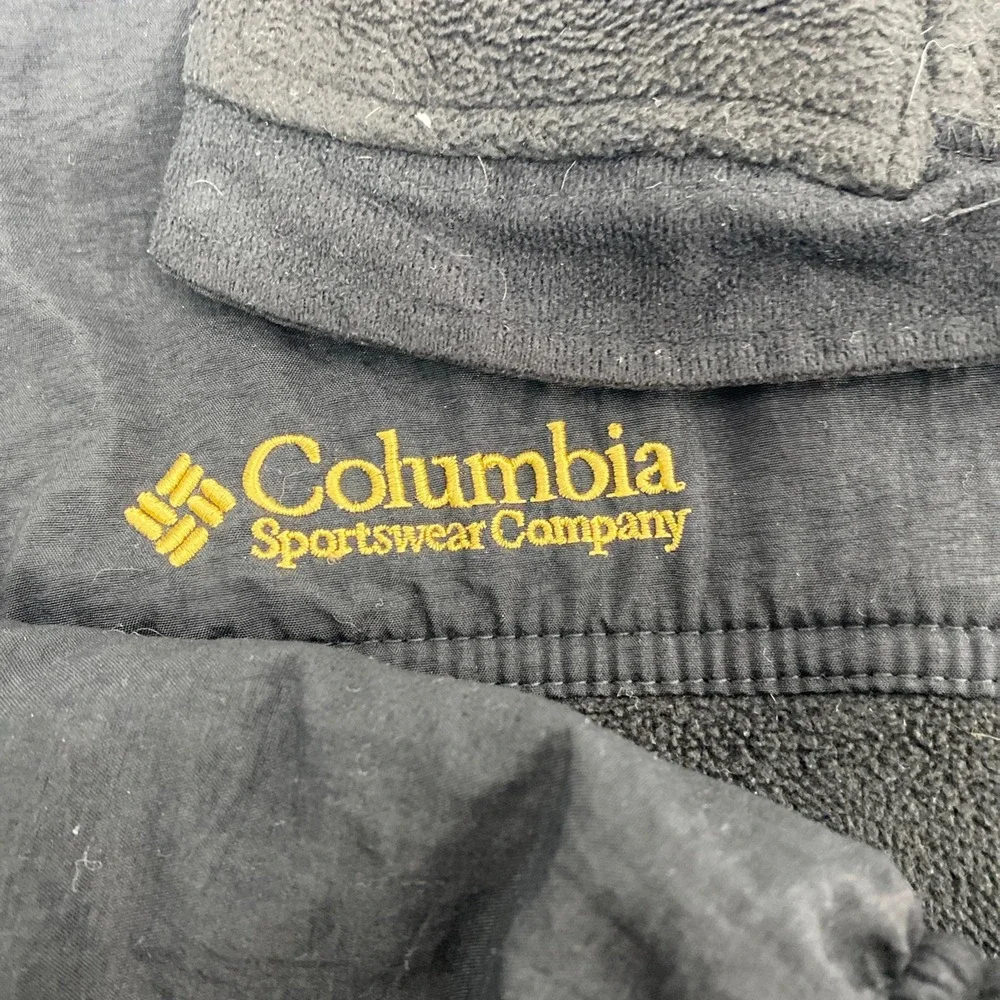 Columbia‎ Titanium Fleece Jacket Mens Large Black Full Zip Interchange Hiking L